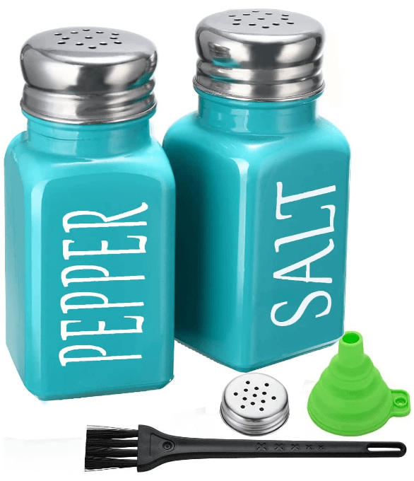 DWTS DANWEITESI Turquoise Salt and Pepper Shakers